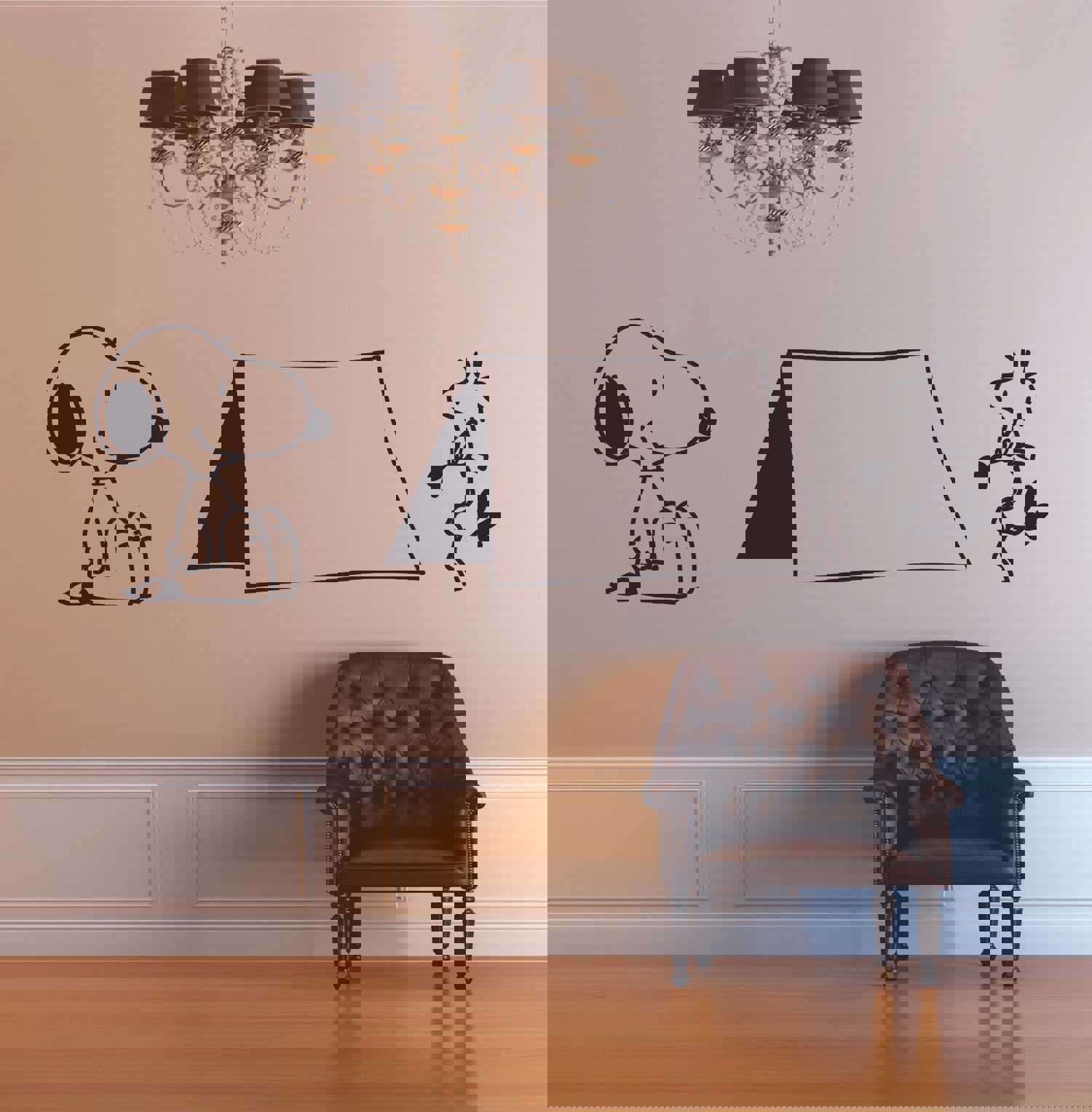 Snoopy Vinyl Wall Art Sticker Decal - Snoopy And Woodstock Camping