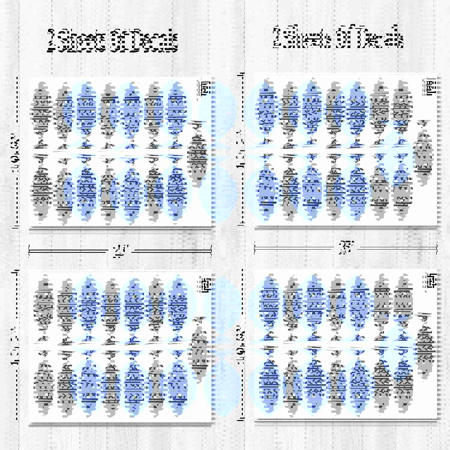 Blue Fish Wall Decals for Nursery and Home Decor
