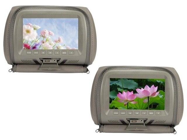 SOPHY 7 Inches Car Headrest Monitor with Zipper, LED Screen, USB SD Player, MP4 MP5 SH7048-P5-Zip