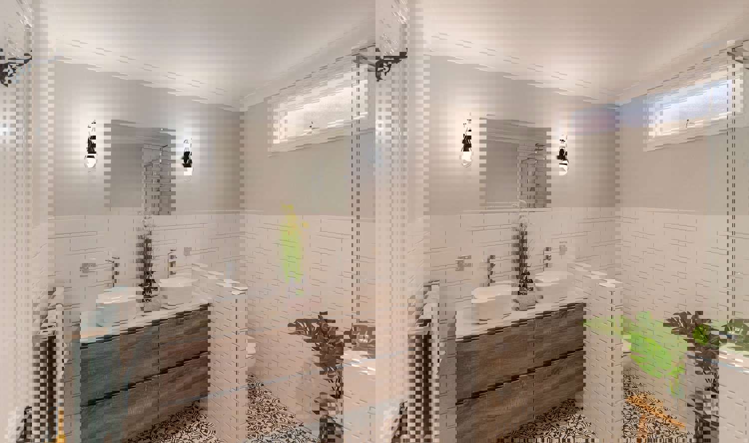 SATCO/NUVO Admiral 1 Light Wall Sconce in Matte Black and Brushed Nickel with White Opal Glass