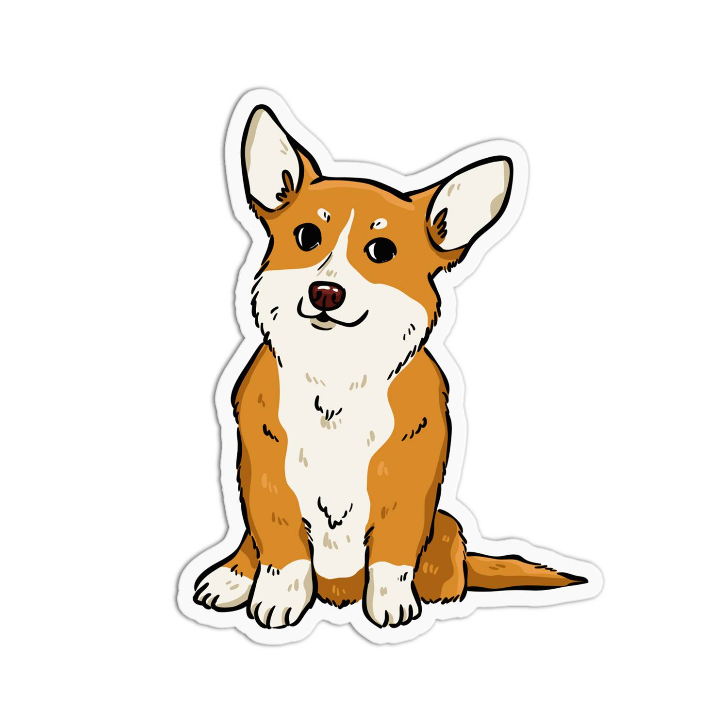 Corgi Dog Sticker - Waterproof and Dishwasher Safe