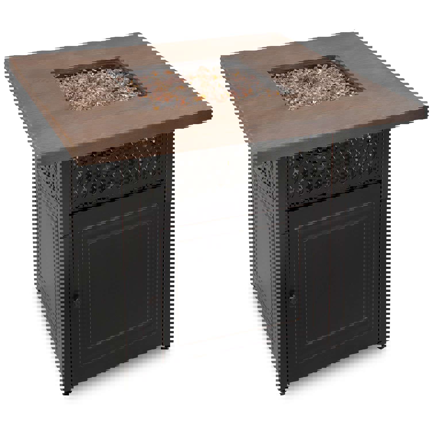 Endless Summer The Donovan Dual Heat LP Gas Outdoor Fire Pit/Patio Heater with Wood Look Resin Mantel