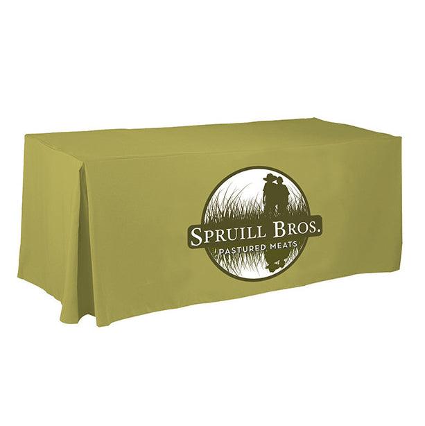 6ft Custom Printed Fitted Table Cover with Front Panel Print
