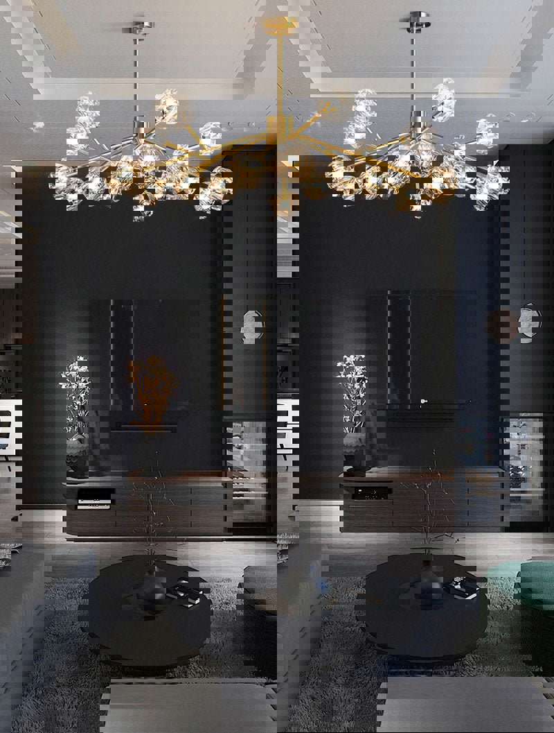 MIRODEMI® Luxury Crystal LED Chandelier for Dining Room, Kitchen, Living Room