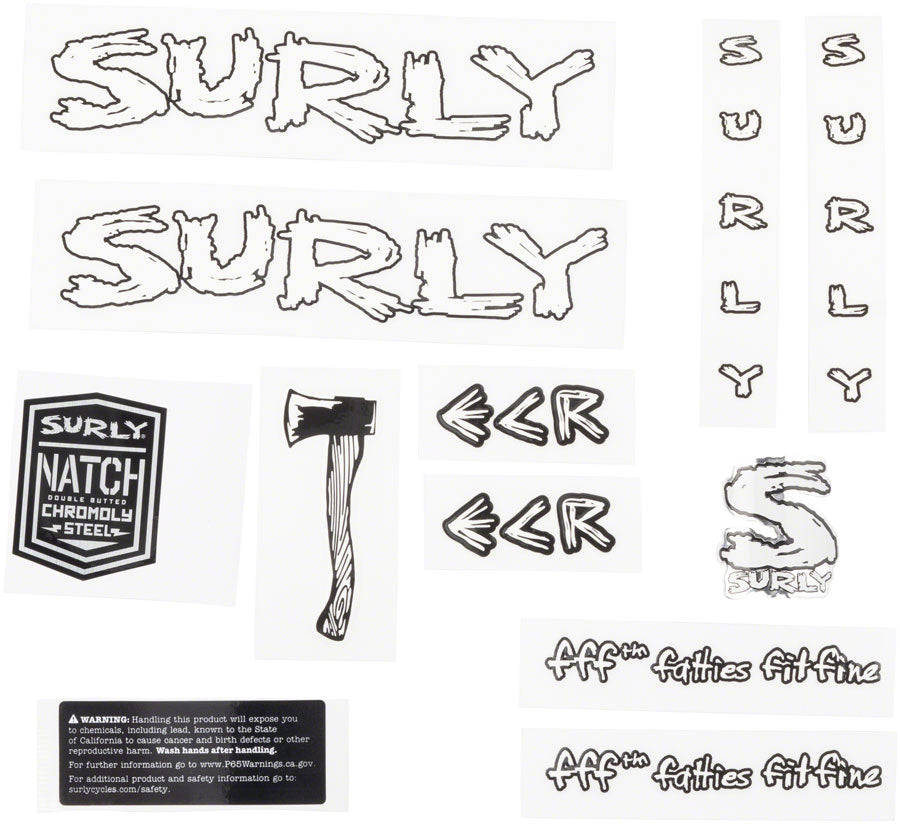 Surly ECR Decal Set for Bike Frame Repair and Customization