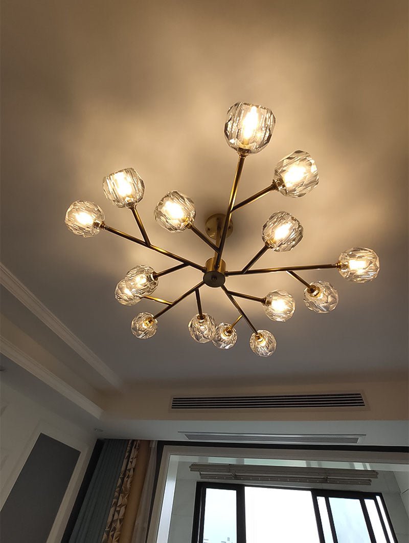 MIRODEMI® Luxury Crystal LED Chandelier for Dining Room, Kitchen, Living Room