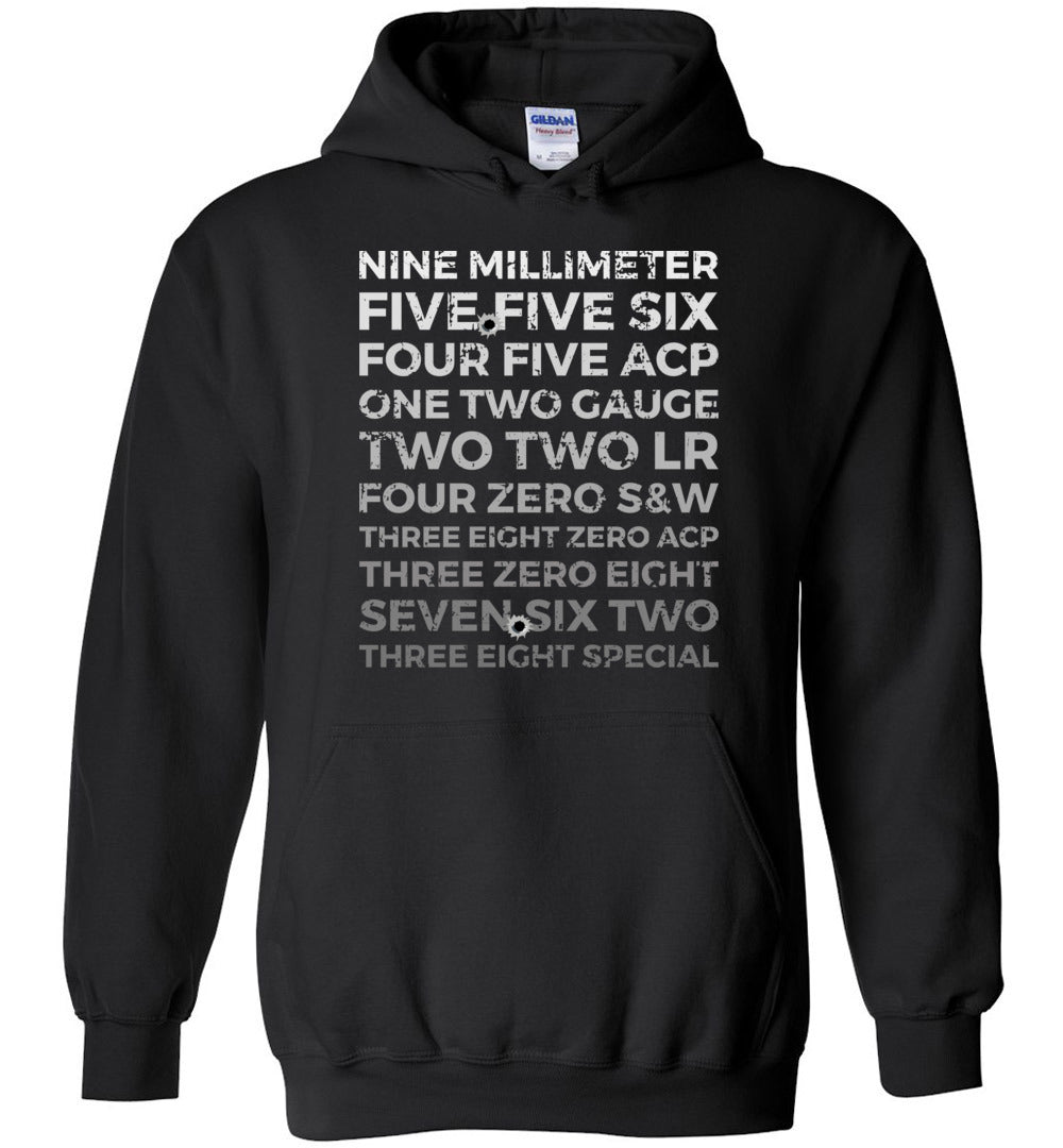 Top 10 Most Popular U.S. Calibers Mens Hoodie