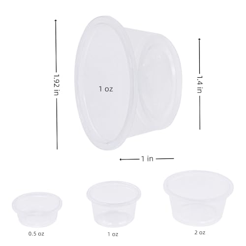 MRTIOO 100pcs 1oz Crested Gecko Food and Water Feeding Cups, Reptile Feeder Bowls for Lizards and Small Pets