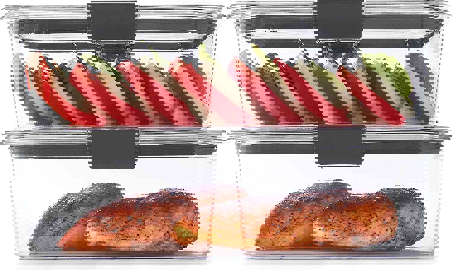 iPEGTOP Brilliance Food Storage Container, BPA-Free Plastic, Medium, 3.2 Cup, 5 Pack, Clear