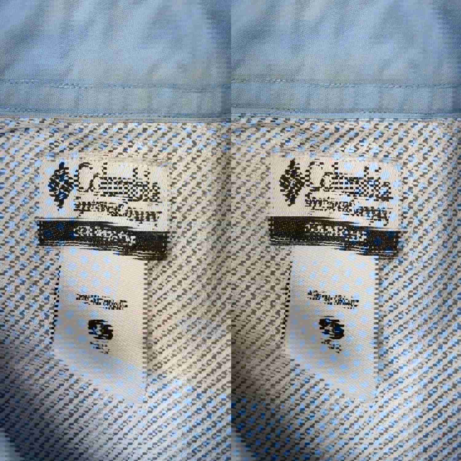 Columbia Men's Blue XL Button Down Short Sleeve Shirt - Casual Outdoor Wear