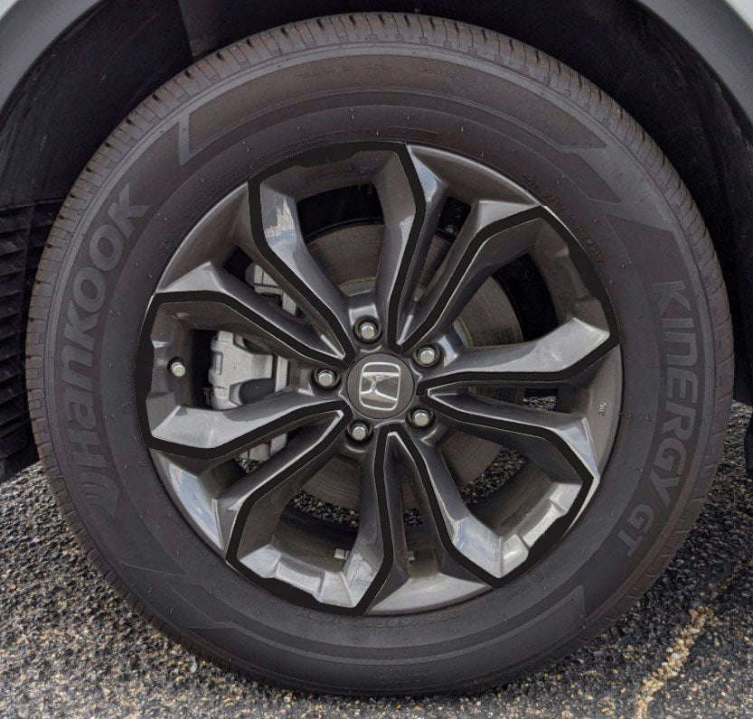 Wheel Blackout Vinyl Decals for Honda CRV 2020-2022 - 8 Colors Available