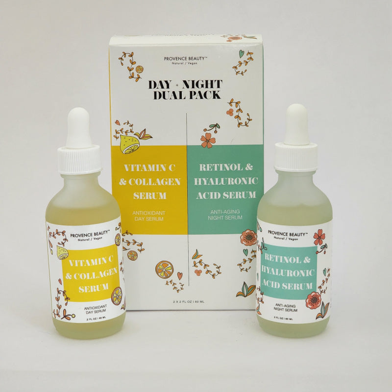 Provence Beauty Day + Night Dual Pack Antioxidant & Anti-aging Face Serum Vegan