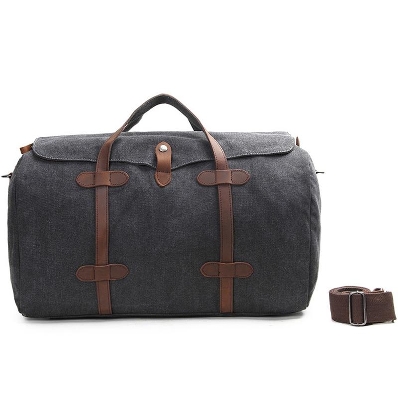 Men's Waxed Canvas Weekender Bag - Durable Travel & Overnight Bag