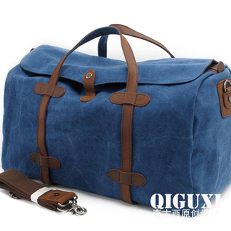 Men's Waxed Canvas Weekender Bag - Durable Travel & Overnight Bag