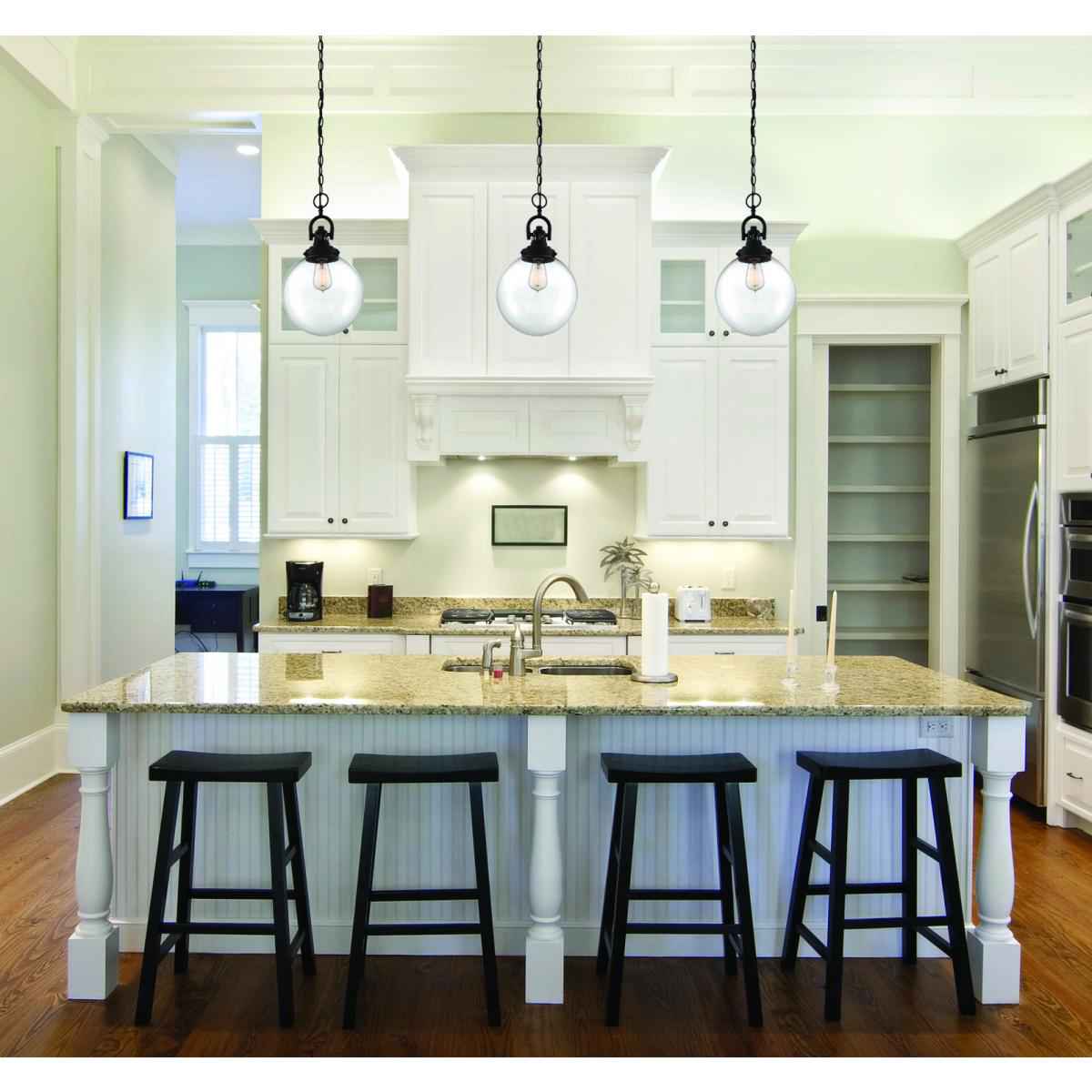 SKYLOFT 1 LIGHT PENDANT - Clear Glass with Aged Bronze Finish