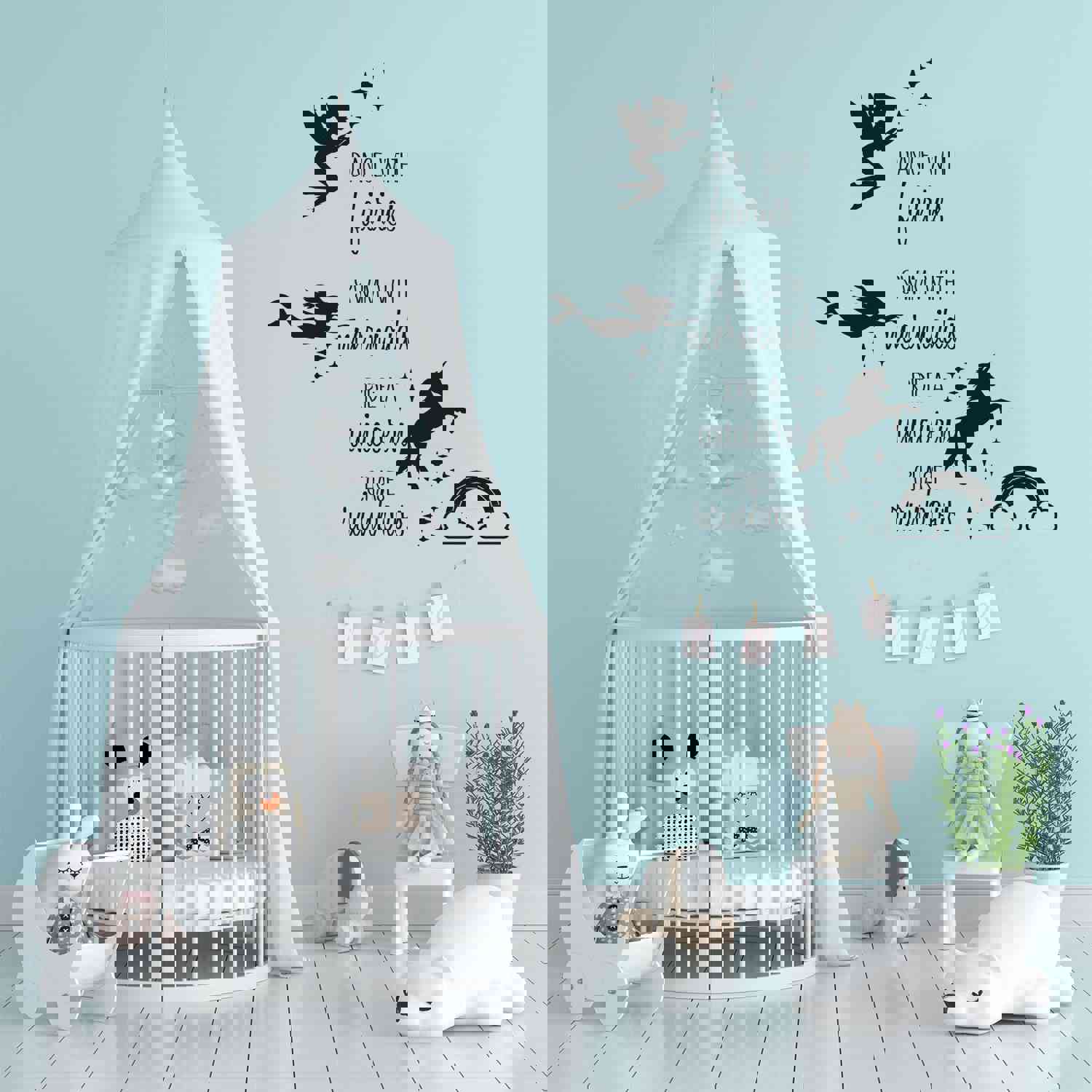 Girls Quotes Vinyl Wall Art Sticker Decal - Swim With Mermaids