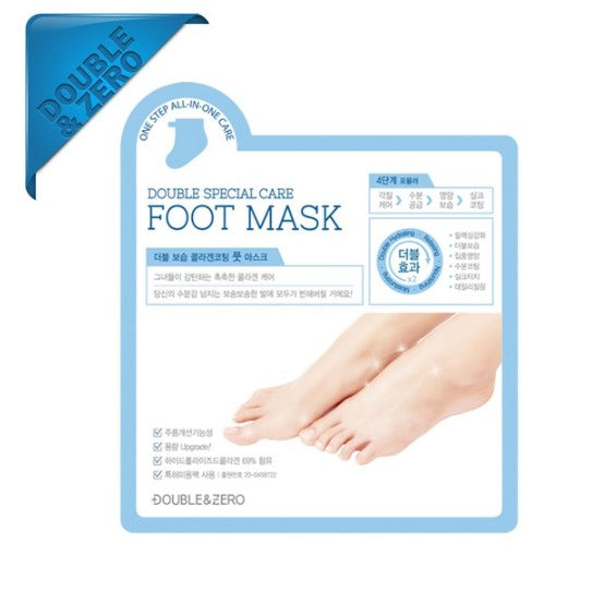 DOUBLE&ZERO Foot Mask 10 Sheets - Special Care Beauty Tools with Hyaluronic Acid & Shea Butter