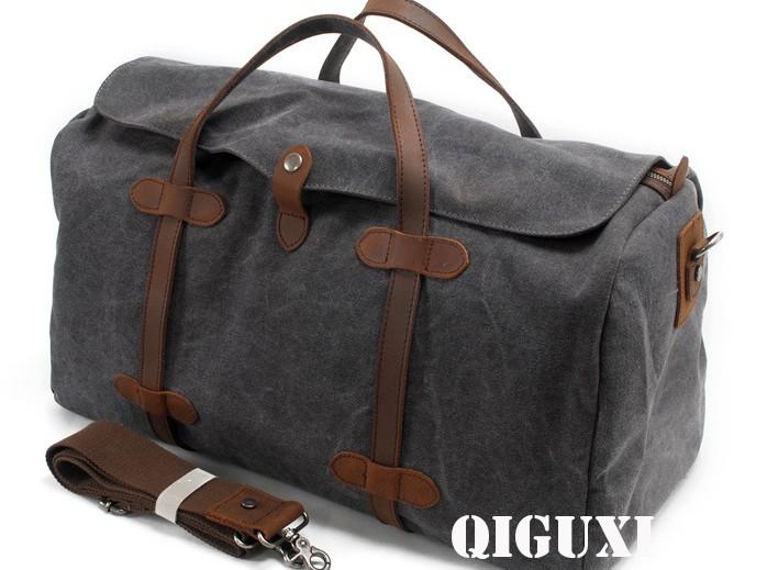 Men's Waxed Canvas Weekender Bag - Durable Travel & Overnight Bag