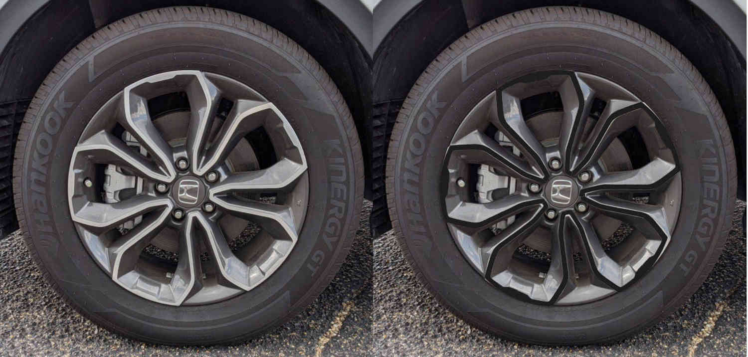 Wheel Blackout Vinyl Decals for Honda CRV 2020-2022 - 8 Colors Available