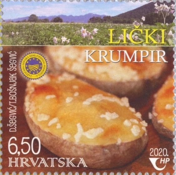 2020 Protected Croatian Foods Stamp Set (MNH) - 3 Designs