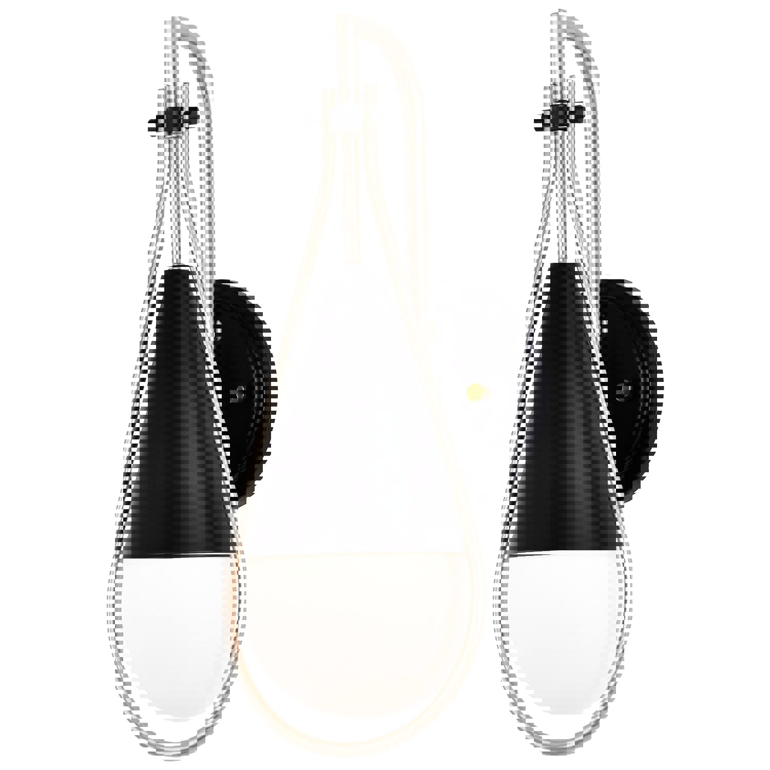 SATCO/NUVO Admiral 1 Light Wall Sconce in Matte Black and Brushed Nickel with White Opal Glass