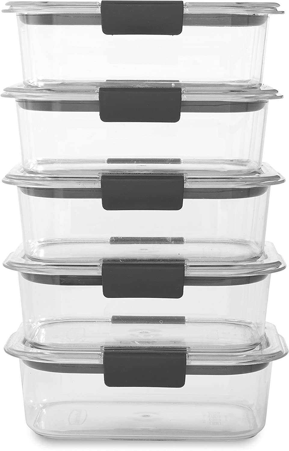 iPEGTOP Brilliance Food Storage Container, BPA-Free Plastic, Medium, 3.2 Cup, 5 Pack, Clear