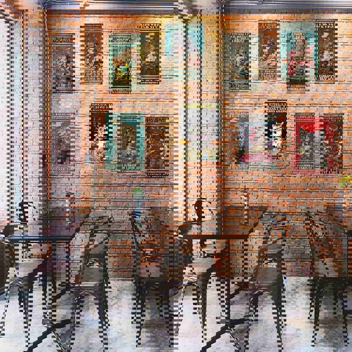 Black Cat Knowledge Tin Sign - Vintage Kitchen Decor Metal Poster for Home & Bar