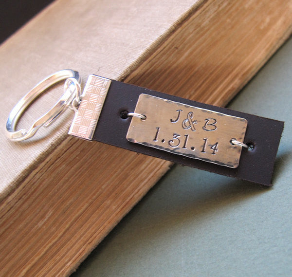 Custom Leather Key Chain - Personalized Engraved Gift for Men