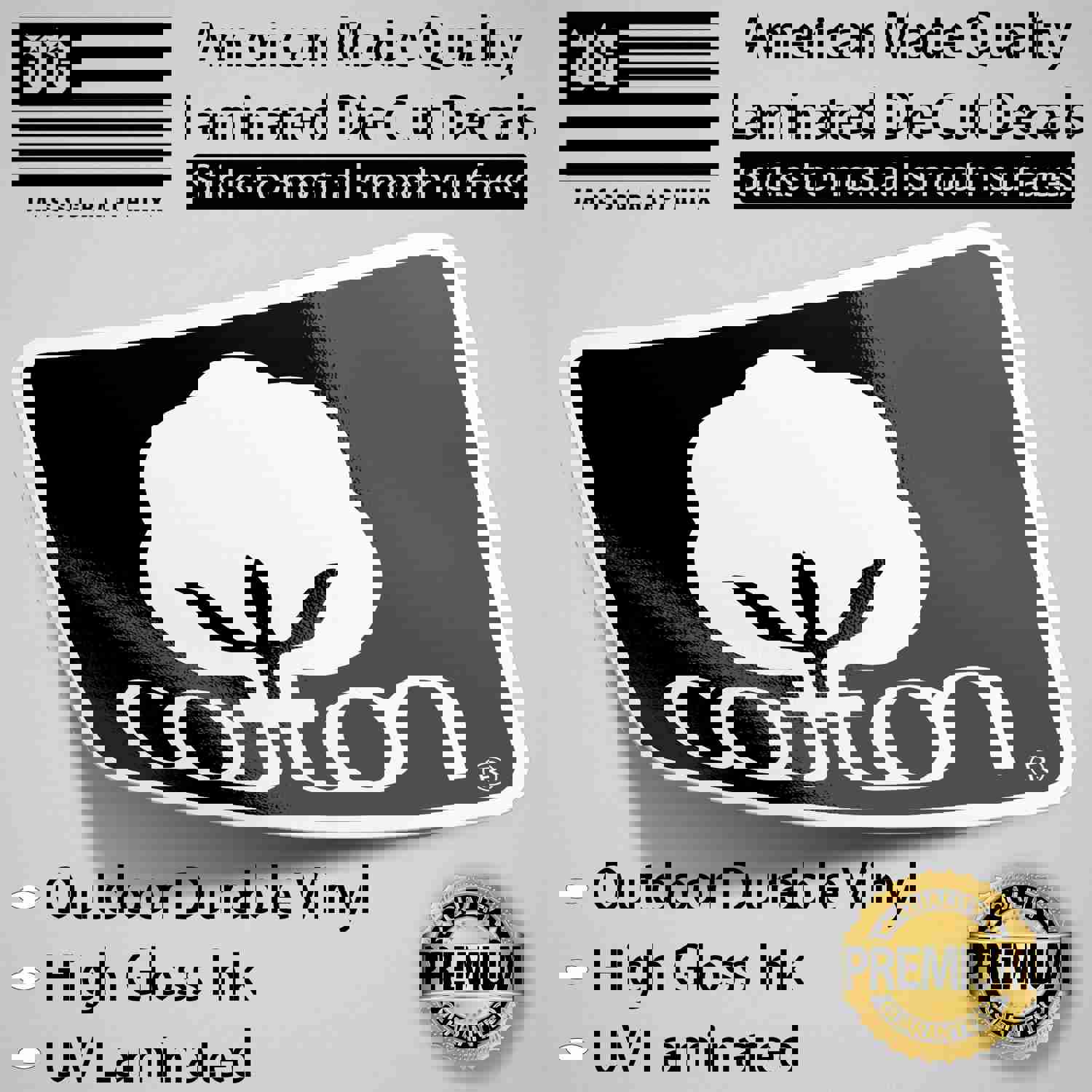 Premium Cotton Decal Pack of 4 Stickers for Trucks and Farm Vehicles