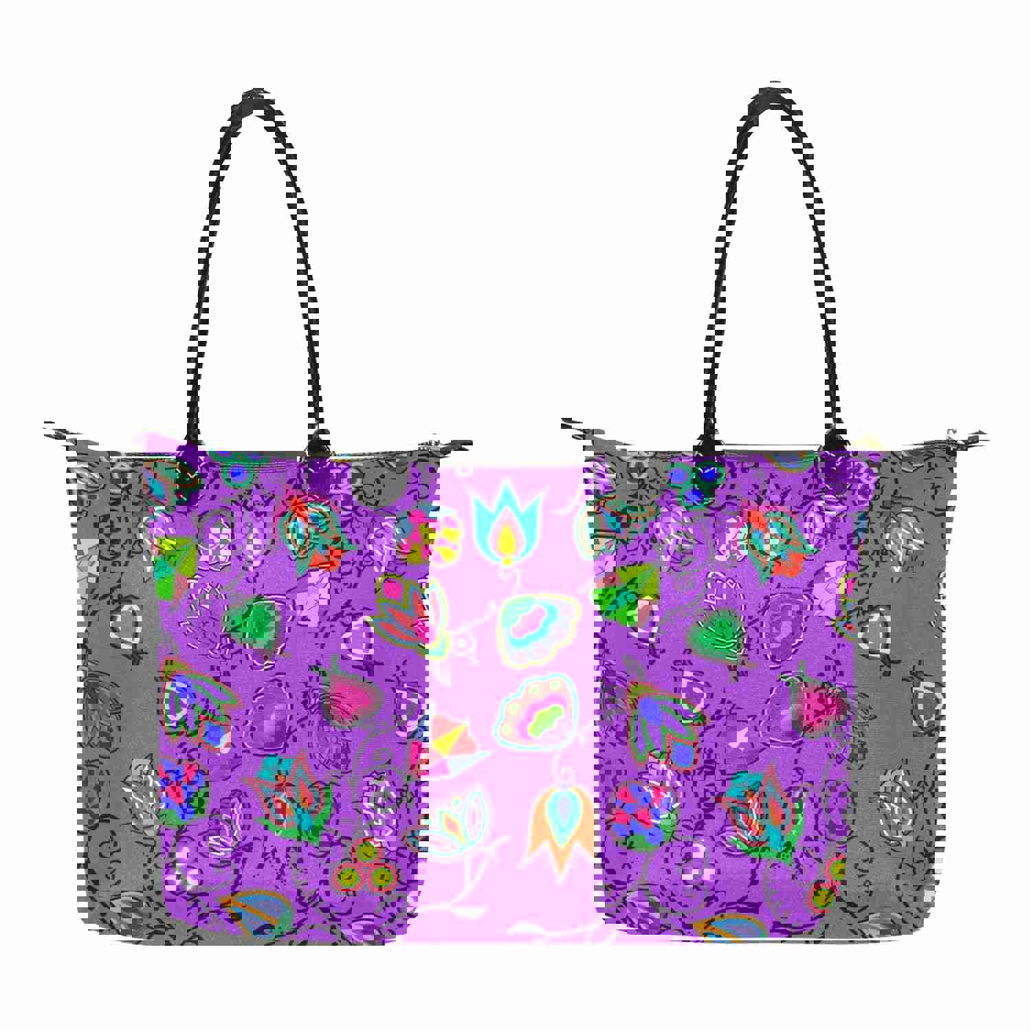 Indigenous Paisley Dark Orchid Single-Shoulder Lady Handbag