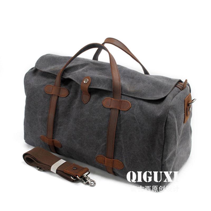 Men's Waxed Canvas Weekender Bag - Durable Travel & Overnight Bag