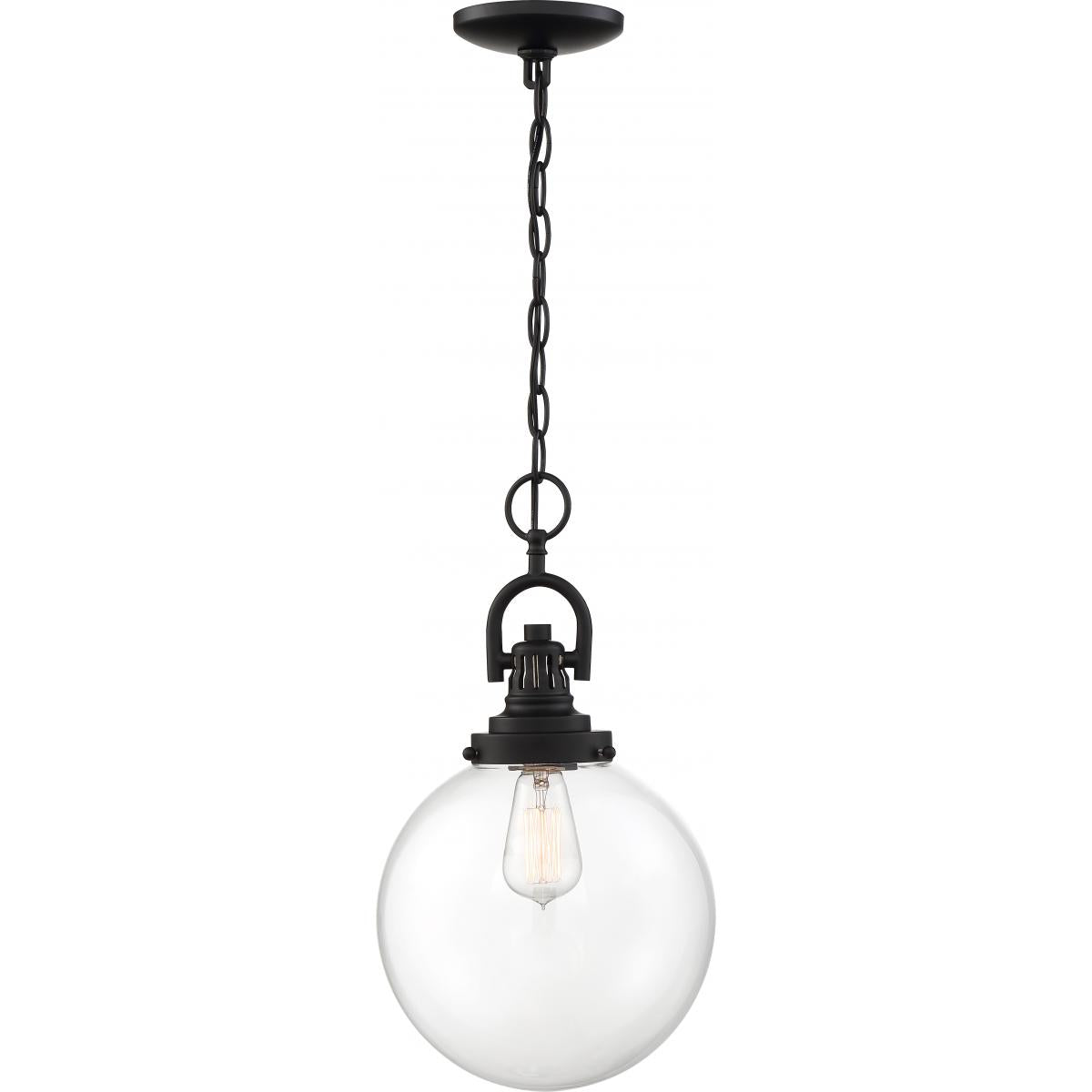 SKYLOFT 1 LIGHT PENDANT - Clear Glass with Aged Bronze Finish