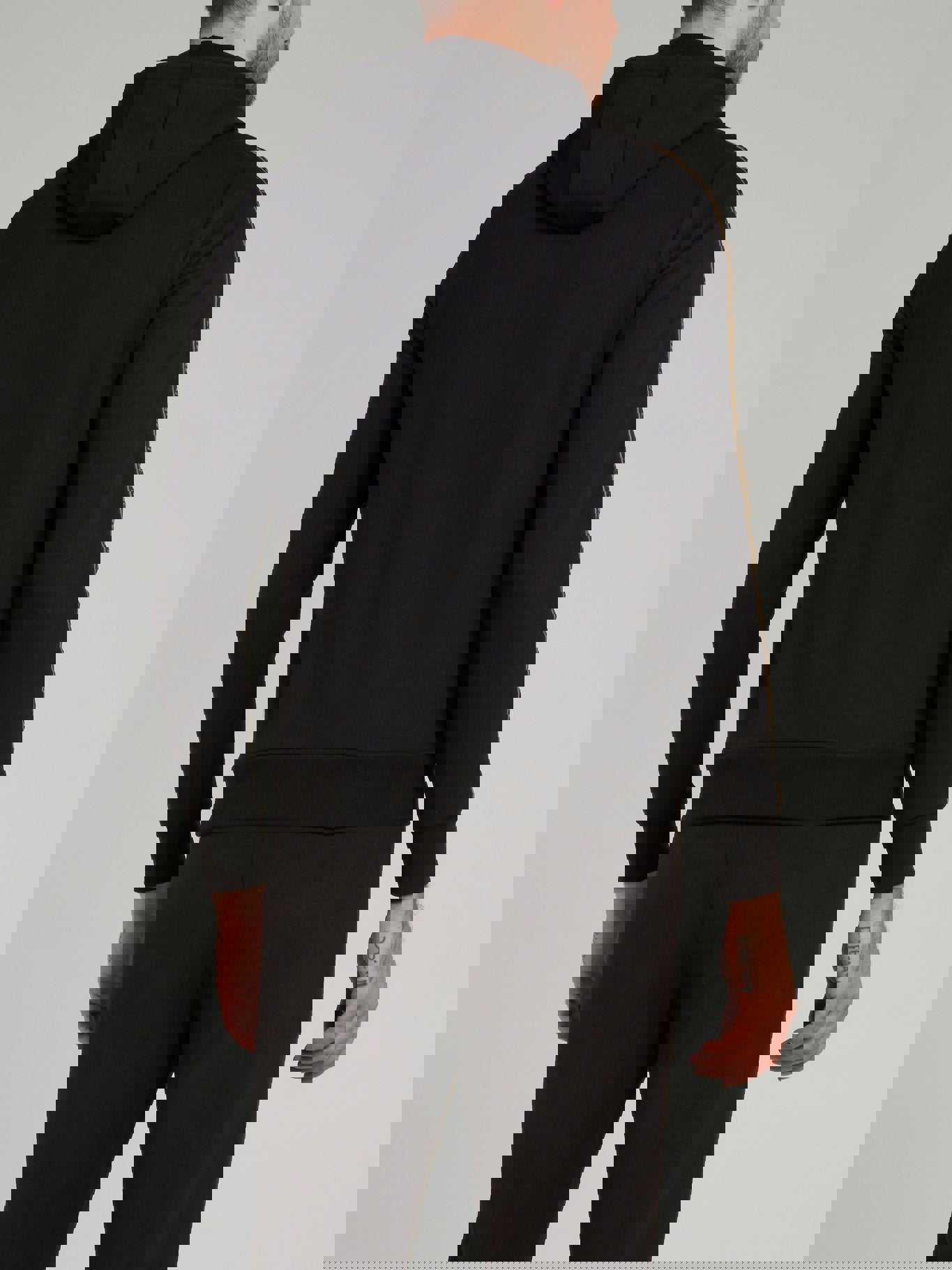 Tiger Print Sleeve Stripe Logo Hoodie