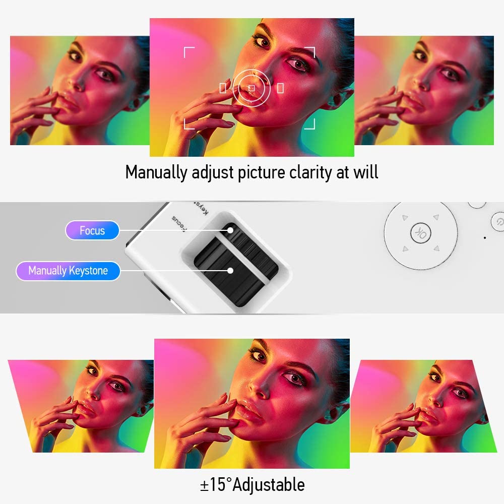 UWR-Nite 1080P Video Projector with 4000 Lumen, Portable Home Theater System for Indoor & Outdoor Use