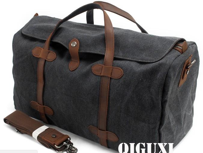 Men's Waxed Canvas Weekender Bag - Durable Travel & Overnight Bag
