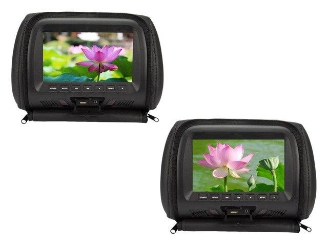 SOPHY 7 Inches Car Headrest Monitor with Zipper, LED Screen, USB SD Player, MP4 MP5 SH7048-P5-Zip