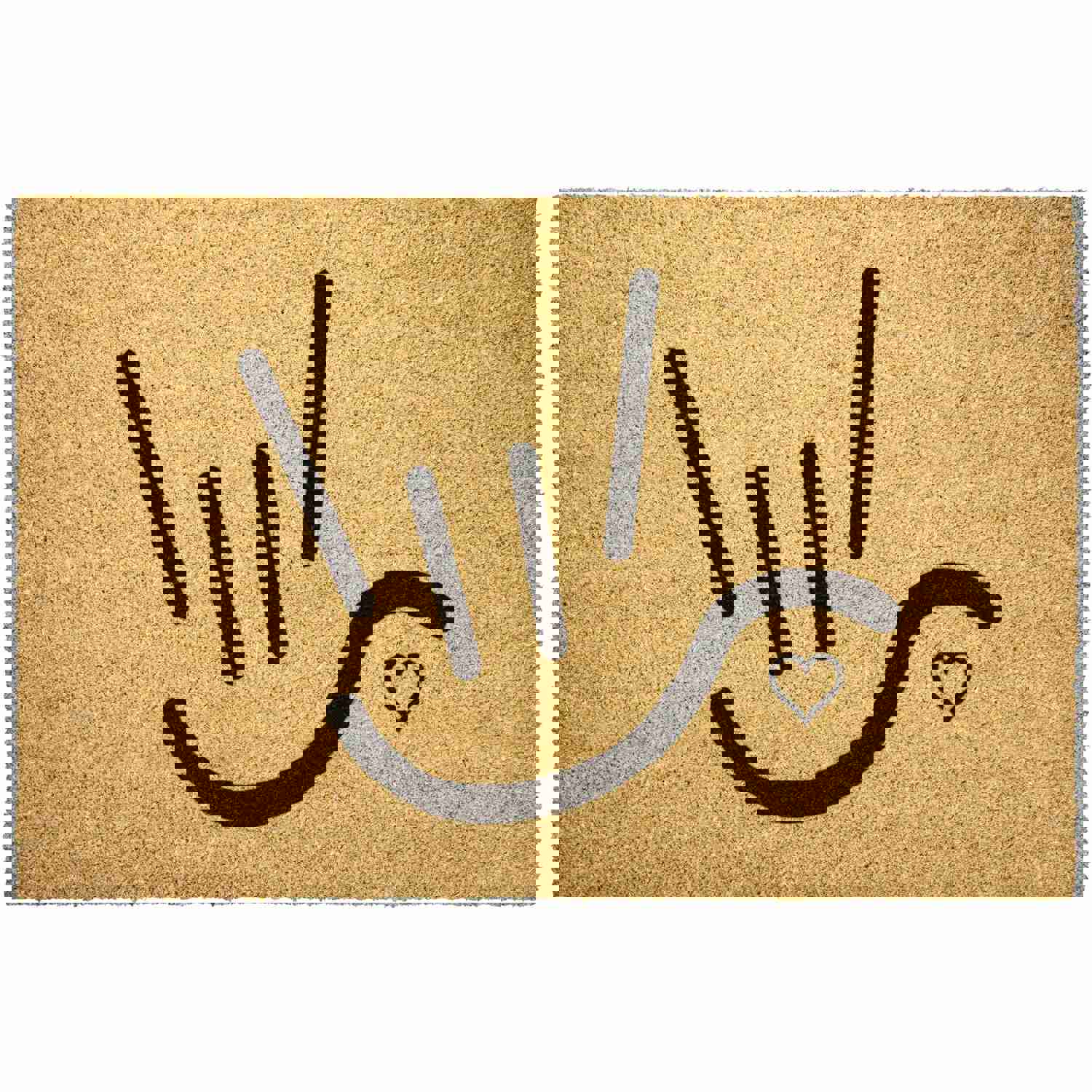 ASL Home Decor ILY Heart Outdoor ASL Doormat