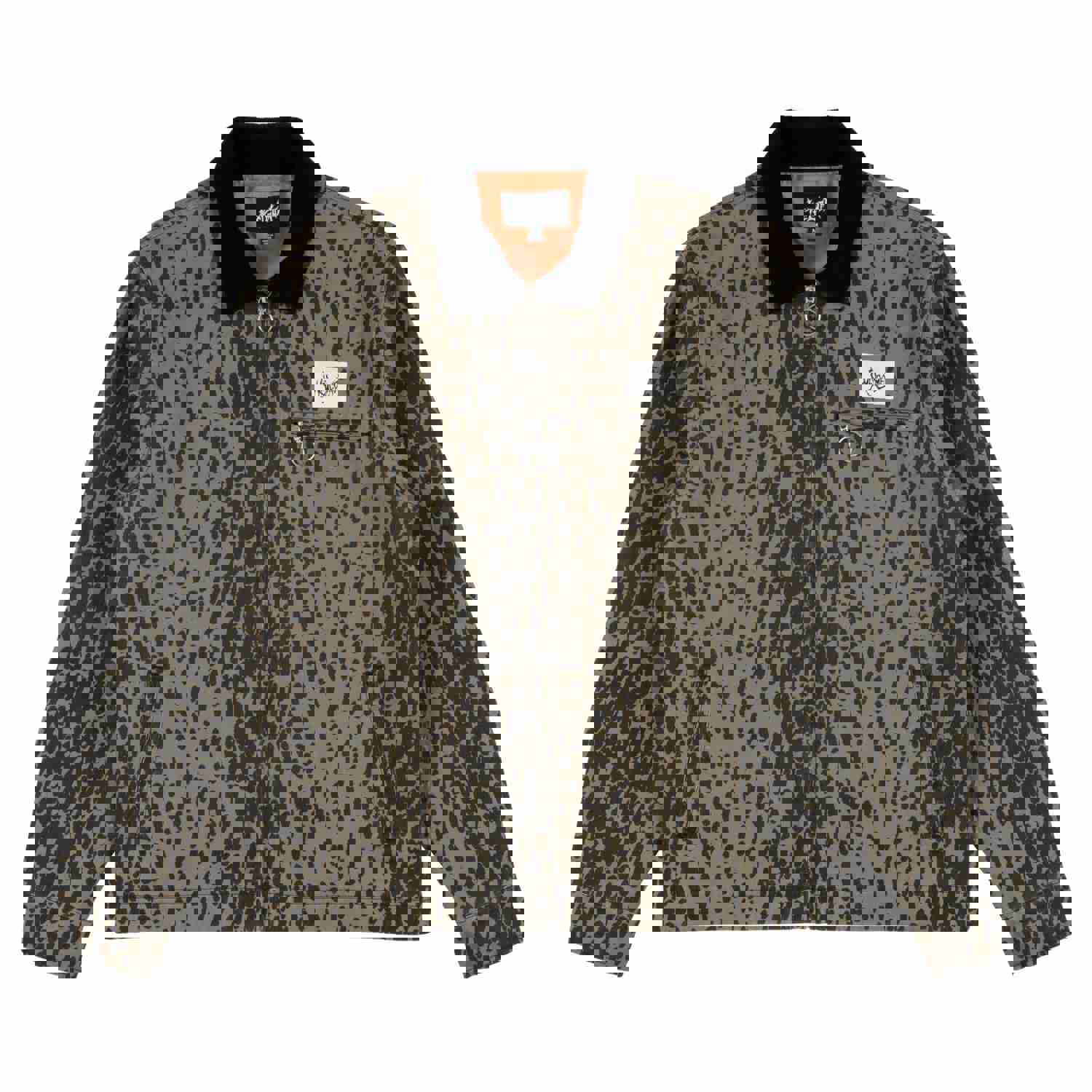 Lumos Printed Twill Zip Jacket - Stone