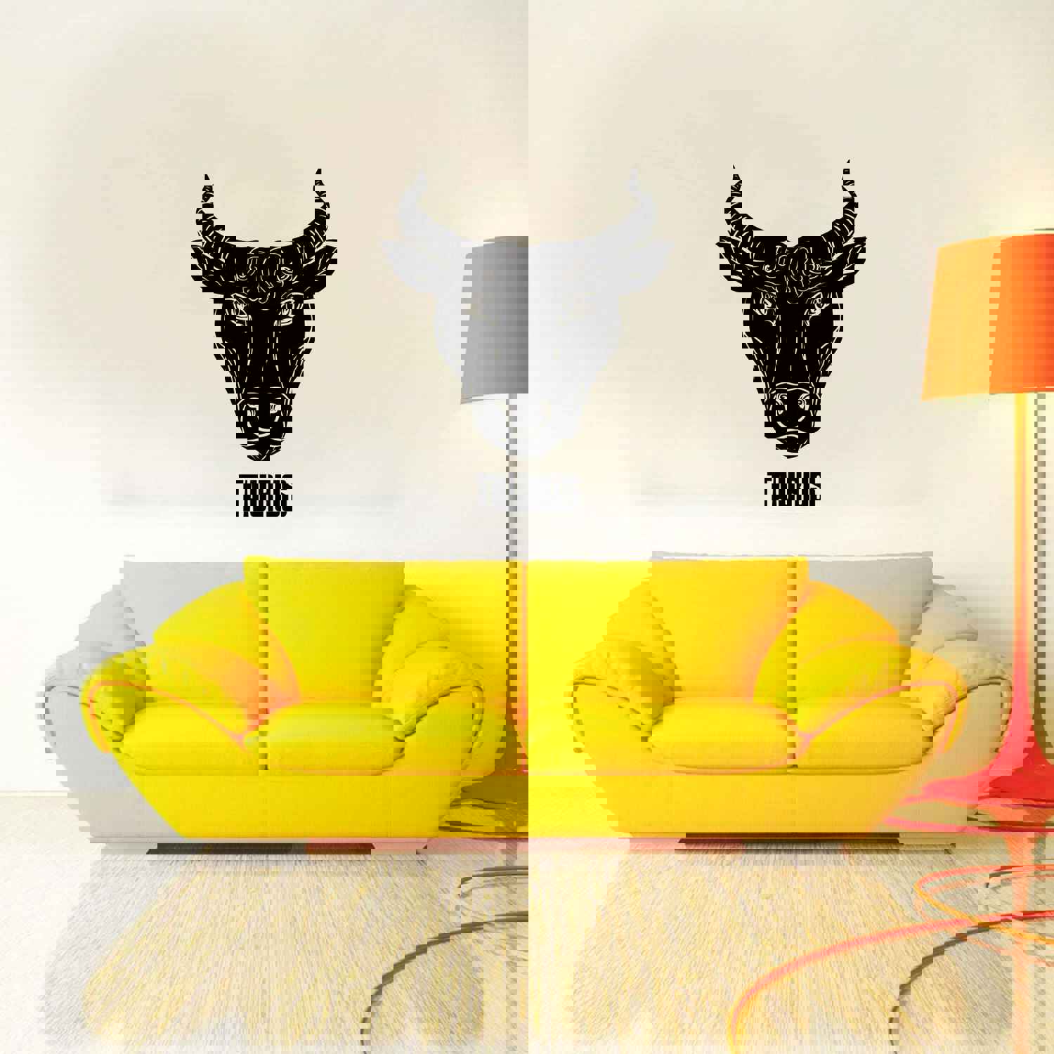 Horoscope Vinyl Wall Art Sticker Decal - Taurus Bull Emblem Symbol Earth Sign