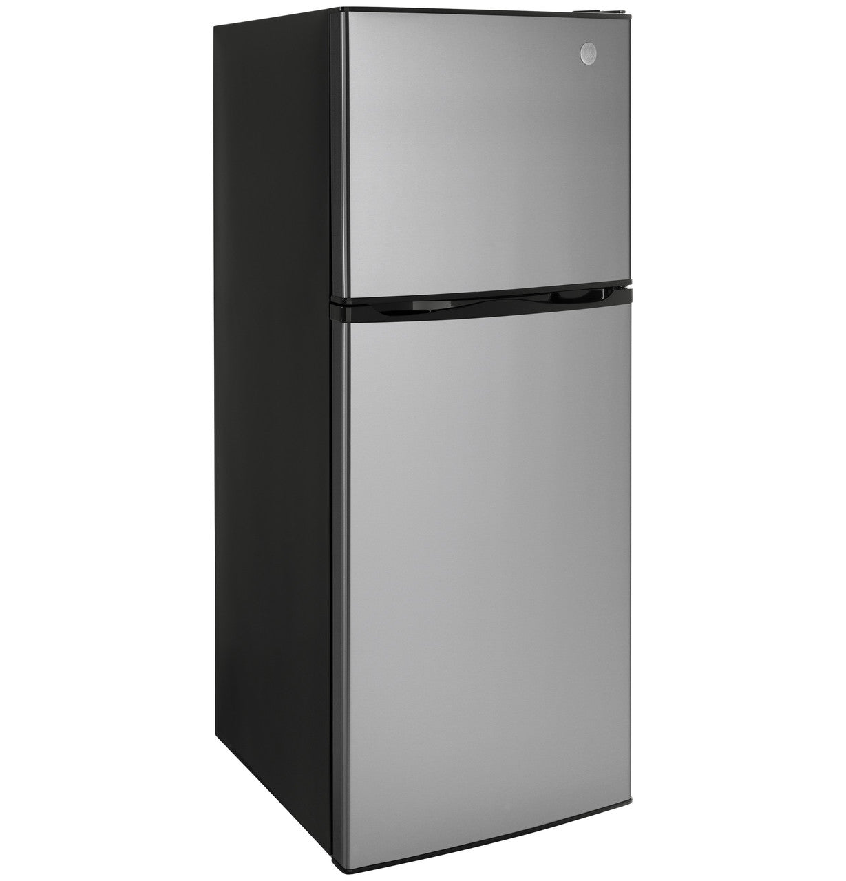 GE Appliances 9.8 Cu. Ft. 12 Volt DC Power Top-Freezer Refrigerator - Stainless Steel
