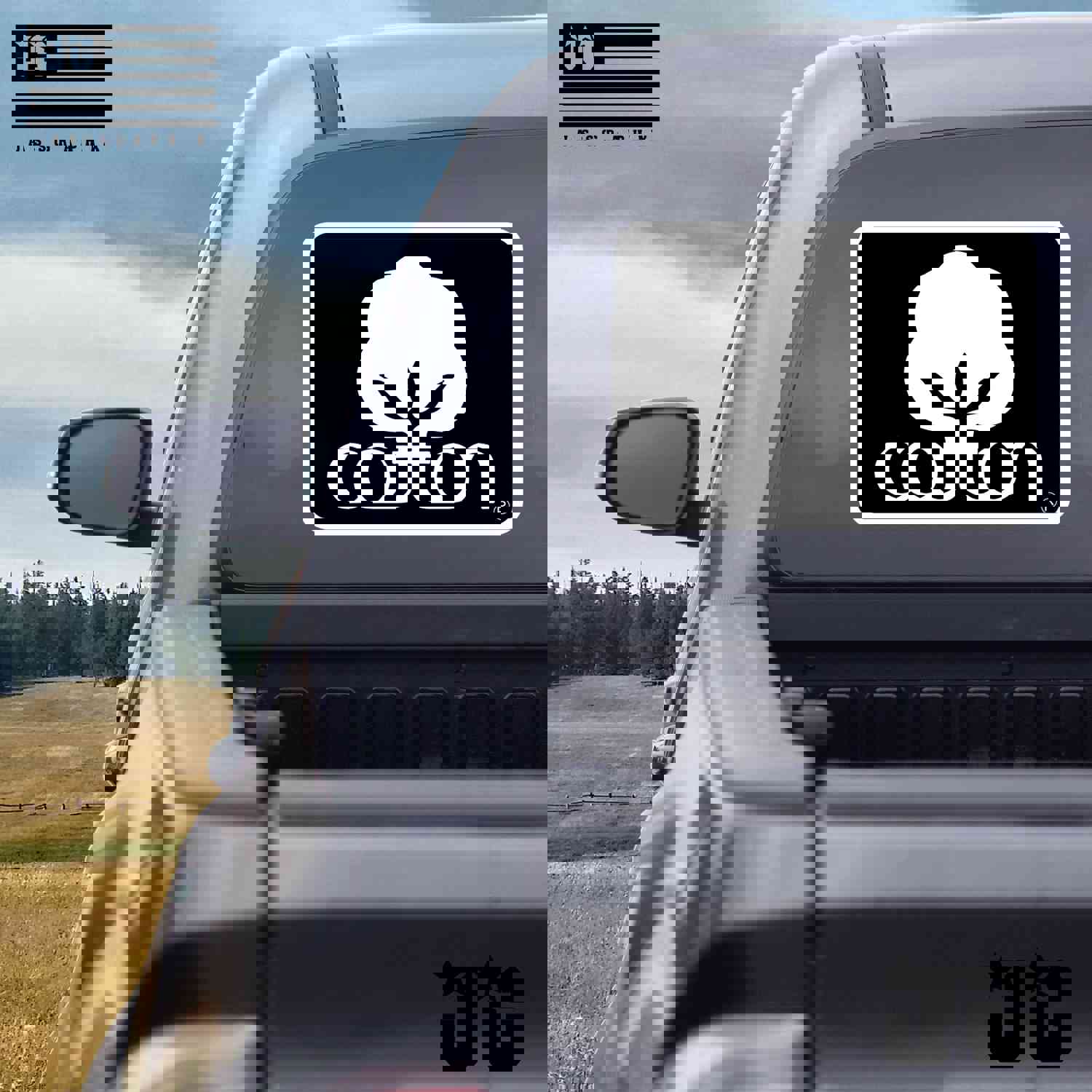 Premium Cotton Decal Pack of 4 Stickers for Trucks and Farm Vehicles