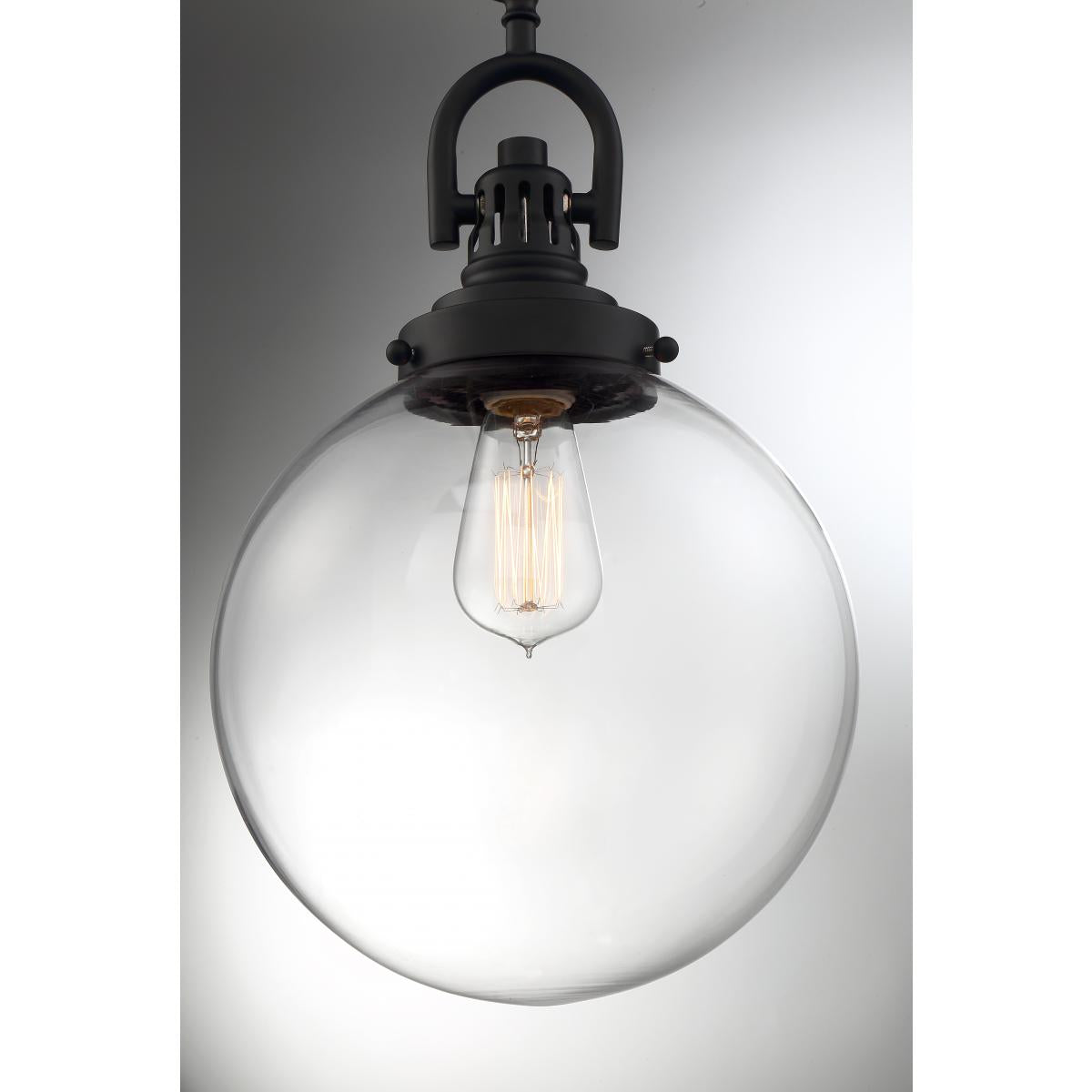 SKYLOFT 1 LIGHT PENDANT - Clear Glass with Aged Bronze Finish