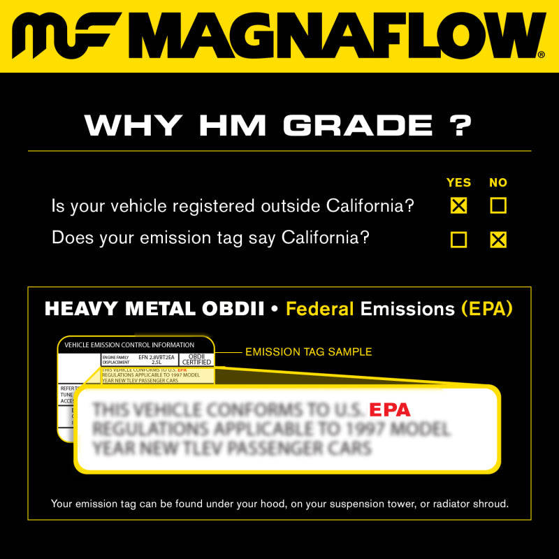 MagnaFlow Universal Catalytic Converter 3/2 Single/Dual with O2 Sensor