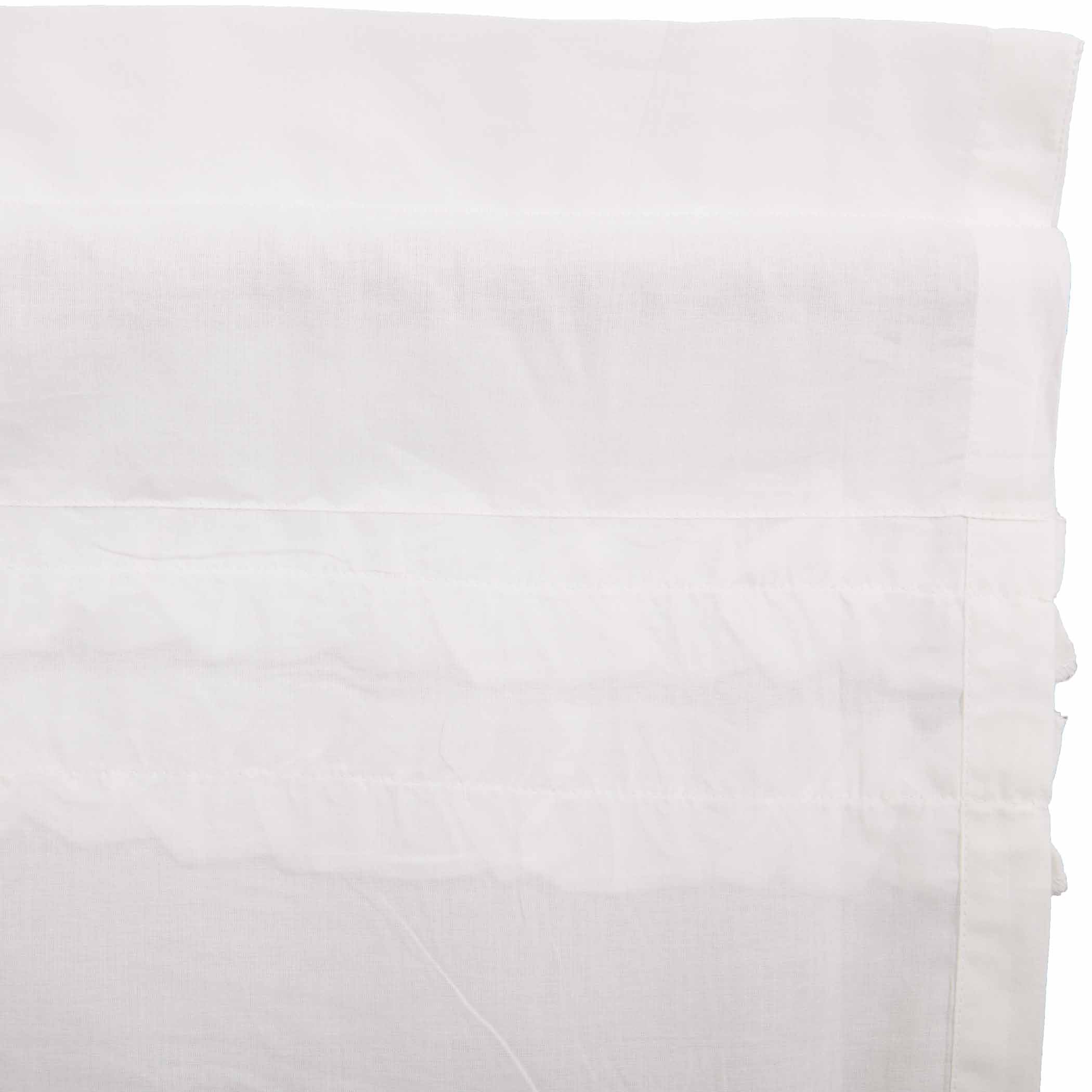 Farmhouse Valance White Ruffled Sheer Petticoat Window Curtain