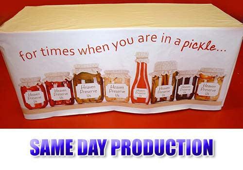 6ft Custom Printed Fitted Table Cover with Front Panel Print