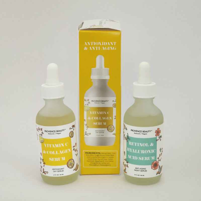 Provence Beauty Day + Night Dual Pack Antioxidant & Anti-aging Face Serum Vegan