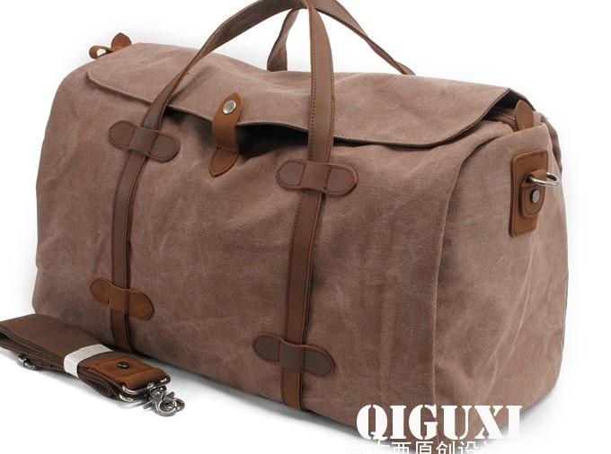 Men's Waxed Canvas Weekender Bag - Durable Travel & Overnight Bag