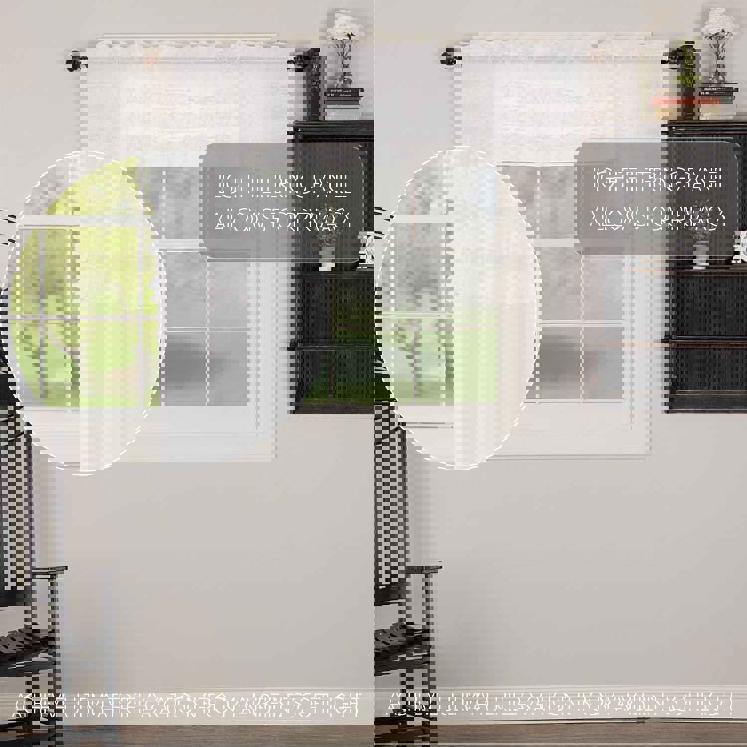 Farmhouse Valance White Ruffled Sheer Petticoat Window Curtain