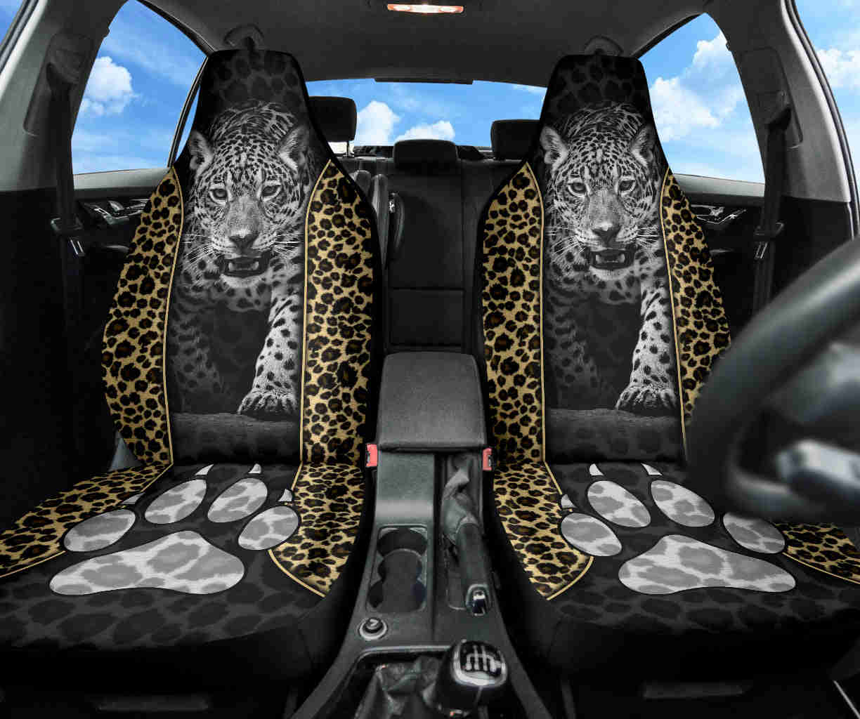 Leopard Skin Wild Car Seat Covers - Premium Car Interior Accessories