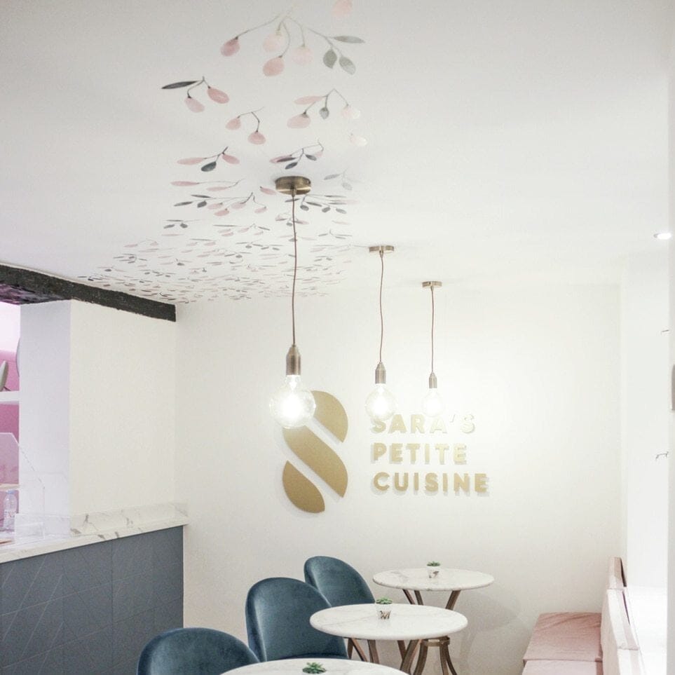 Soft Blush Floral Wall Decals - Hand-Painted Elegance